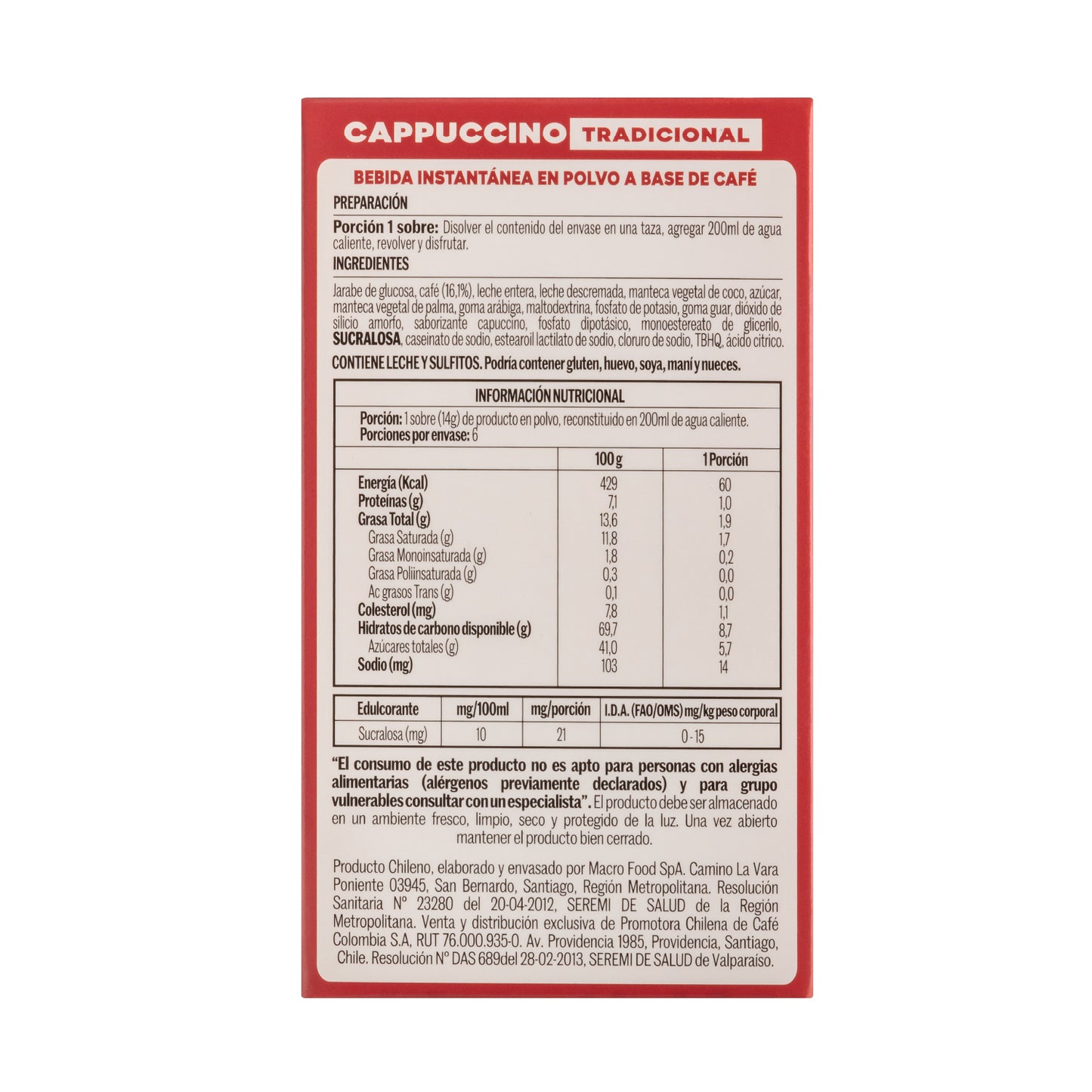 Mixes Capuccino Tradicional - Juan Valdez Café