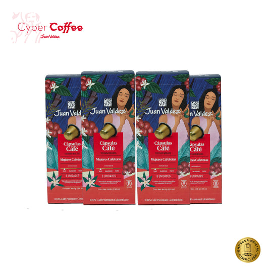 Pack X4 Cápsulas Mujeres Cafeteras (32 unidades)