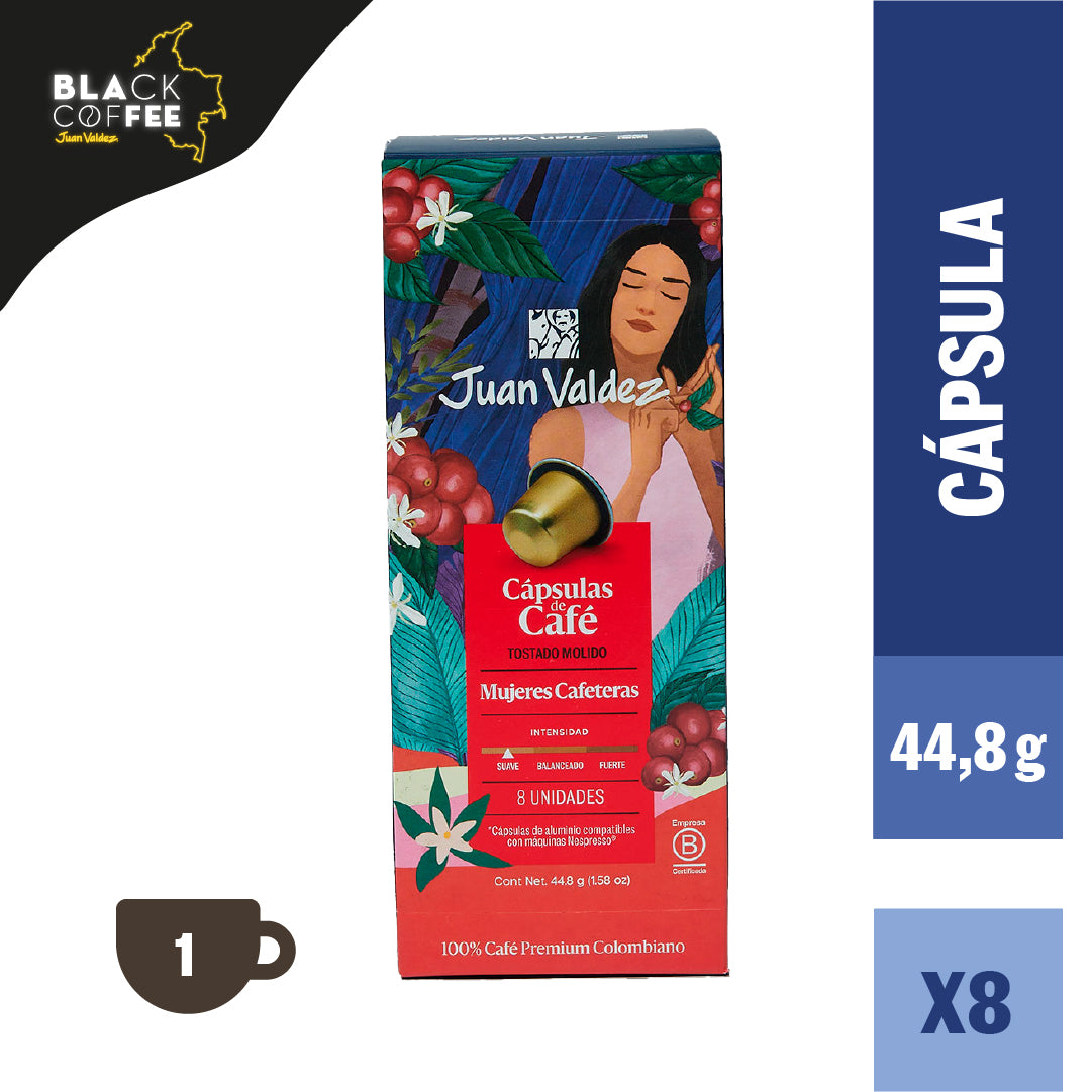 Cápsulas de Café Espresso Mujeres Cafeteras 8 unidades